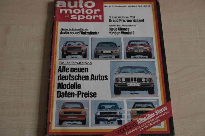 Deckblatt Auto Motor und Sport (19/1976)